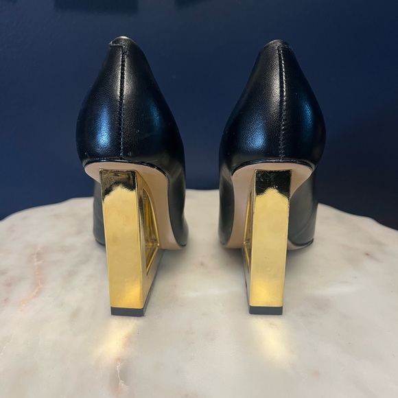 SCHUTZ Black and Gold Wedge - Picture 3 of 7